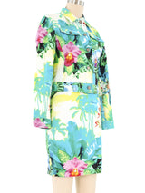 Roberto Cavalli Tropical Denim Ensemble Suit arcadeshops.com