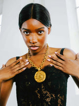 1994 Chanel Sun Pendant Necklace Jewelry arcadeshops.com