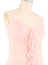 Chanel Silk Ruffle Halter Top Top arcadeshops.com