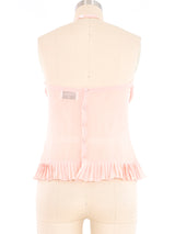 Chanel Silk Ruffle Halter Top Top arcadeshops.com