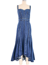 Alexander McQueen Denim Maxi Dress Dress arcadeshops.com