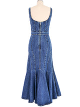 Alexander McQueen Denim Maxi Dress Dress arcadeshops.com