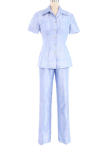 Richard Tyler Periwinkle Silk Ensemble Suit arcadeshops.com