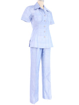 Richard Tyler Periwinkle Silk Ensemble Suit arcadeshops.com
