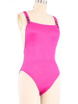 1980s Magenta High Cut Swimsuit, XXS Suit arcadeshops.com