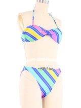 1970s Rainbow Striped Bikini Suit arcadeshops.com