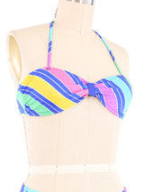 1970s Rainbow Striped Bikini Suit arcadeshops.com