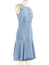 Alexander McQueen Midi Denim Dress Dress arcadeshops.com