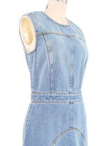 Alexander McQueen Midi Denim Dress Dress arcadeshops.com