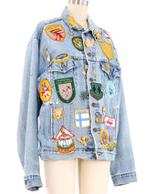 ERTH Pinned and Patched Denim Jacket Jacket arcadeshops.com