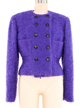 Valentino Purple Boucle Jacket Jacket arcadeshops.com