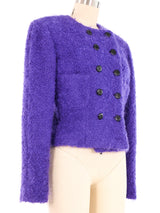 Valentino Purple Boucle Jacket Jacket arcadeshops.com