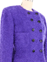 Valentino Purple Boucle Jacket Jacket arcadeshops.com