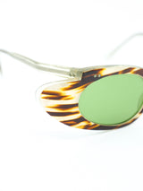 1950s Tiger Stripe Wrap Around Cat Eye Sunglasses Accessory arcadeshops.com