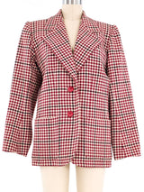 Yves Saint Laurent Check Wool Jacket Jacket arcadeshops.com