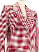 Yves Saint Laurent Check Wool Jacket Jacket arcadeshops.com
