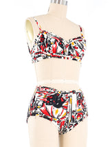 Prada Venetian Tourist Printed Bikini Set Suit arcadeshops.com