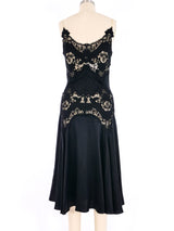 Alexander McQueen Lace Inset Silk Dress Dress arcadeshops.com