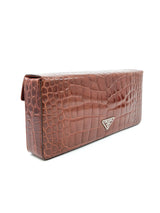 Prada Brown Crocodile Clutch Accessory arcadeshops.com