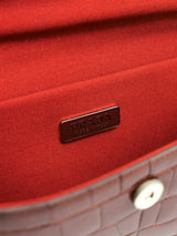 Prada Brown Crocodile Clutch Accessory arcadeshops.com