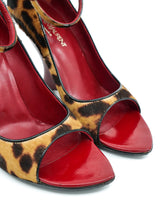 Tom Ford for Yves Saint Laurent Leopard Print Pony Hair Wedges, 37 Accessory arcadeshops.com