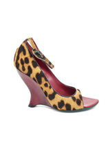 Tom Ford for Yves Saint Laurent Leopard Print Pony Hair Wedges, 37 Accessory arcadeshops.com