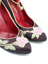 Tom Ford for Yves Saint Laurent Floral Applique Wedges, 36.5 Accessory arcadeshops.com