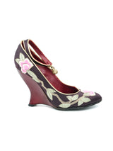 Tom Ford for Yves Saint Laurent Floral Applique Wedges, 36.5 Accessory arcadeshops.com