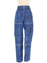 Balenciaga Convertible Cargo Denim Bottom arcadeshops.com