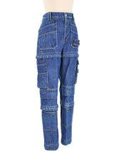 Balenciaga Convertible Cargo Denim Bottom arcadeshops.com