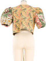 Quilted Floral Crop Top Top arcadeshops.com