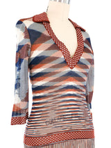 Missoni Striped Knit Shirt Dress Dress arcadeshops.com