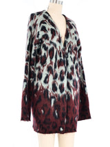 Balenciaga Leopard Spot Mohair Cardigan Jacket arcadeshops.com