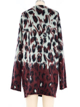 Balenciaga Leopard Spot Mohair Cardigan Jacket arcadeshops.com
