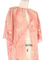 Mary McFadden Peach Plisse Tunic Top arcadeshops.com