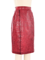 Roberto Cavalli Red Leather Skirt Bottom arcadeshops.com