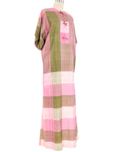 Thai Silk Plaid Caftan Dress arcadeshops.com