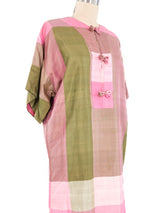 Thai Silk Plaid Caftan Dress arcadeshops.com