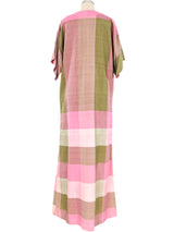 Thai Silk Plaid Caftan Dress arcadeshops.com