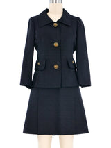 Dolce and Gabbana Jeweled Button Skirt Suit Suit arcadeshops.com