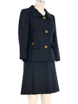 Dolce and Gabbana Jeweled Button Skirt Suit Suit arcadeshops.com