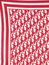 Christian Dior Red Oblique Printed Silk Scarf Accessory arcadeshops.com