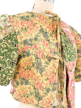 Quilted Floral Crop Top Top arcadeshops.com