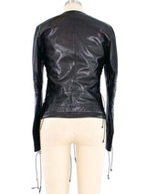 2001 Helmut Lang Laced Leather Jacket Jacket arcadeshops.com