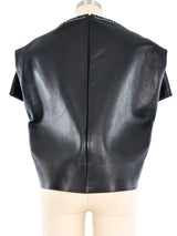 Balenciaga Grommet Trim Leather Top Top arcadeshops.com