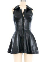 Gianni Versace Halter Leather Mini Dress Dress arcadeshops.com