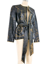 Giorgio di Sant'Angelo Painted Leather Jacket Jacket arcadeshops.com