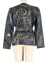 Giorgio di Sant'Angelo Painted Leather Jacket Jacket arcadeshops.com