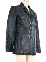 Gianni Versace Leather Jacket Jacket arcadeshops.com