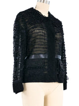 Dolce And Gabbana Lace Trimmed Silk Chiffon Jacket Jacket arcadeshops.com